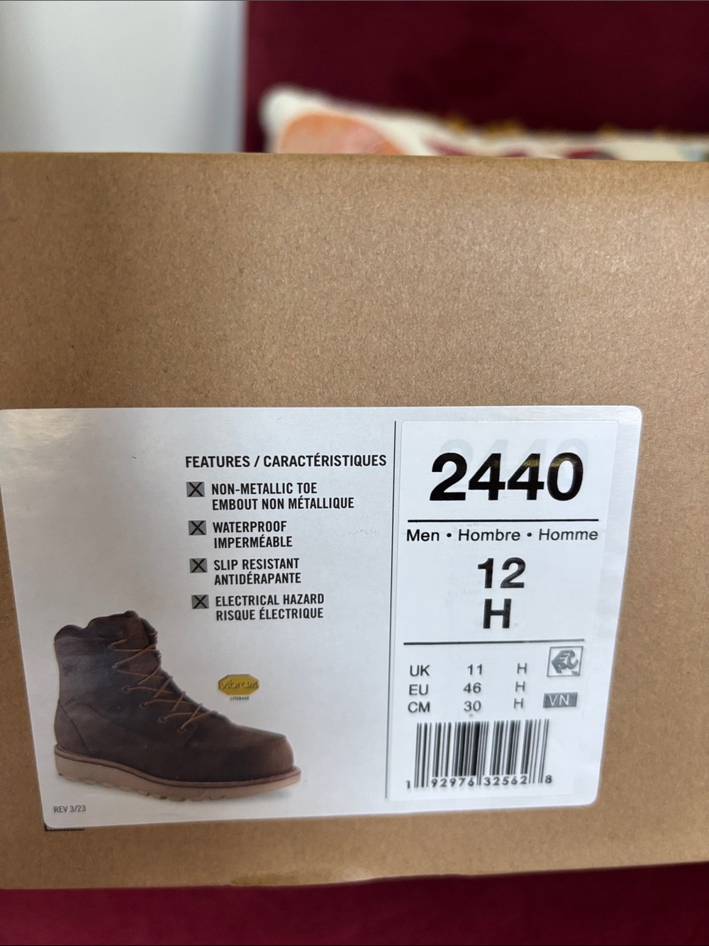 Red Wing 2440 Men’s Dark Brown Leather Moc Toe Work Boots 12 H - Picture 7 of 8